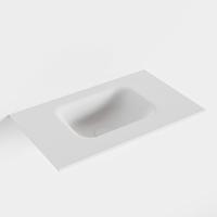 MONDIAZ LEX Talc solid surface inleg wastafel voor toiletmeubel 50cm. Positie wasbak midden - thumbnail