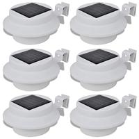 VidaXL Solar buitenlampset 6 stuks wit - thumbnail