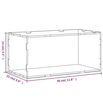 VidaXL Displaybox transparant 30x15x14 cm acryl