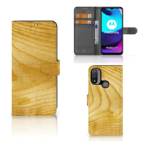 Motorola Moto E20 | E30 | E40 | Book Style Case | Licht Hout - thumbnail