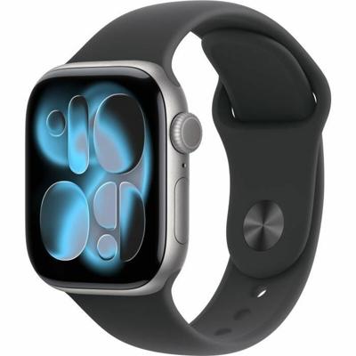 Apple Watch Series 11 GPS + Cellular 42 mm Aluminium kast Sport Band Zwart S/M Apple Watch Series 11 GPS + Cellular 42 mm Aluminium kast Sport Band Zwart S/M