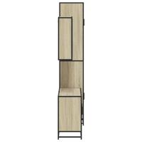 3-delige Badkamermeubelset bewerkt hout sonoma eikenkleurig - thumbnail