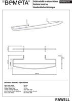 Handdoekbeugel voor Radiatoren Sapho 60x21.4 cm Wit - thumbnail