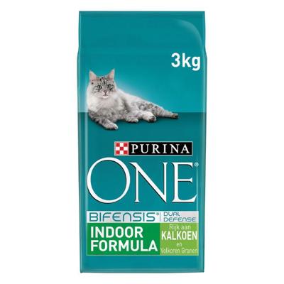 PURINA One Indoor Turkey - droog kattenvoer - 3kg