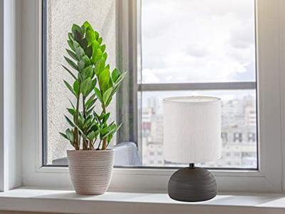 Trio TafellampLuci 23cm bruin met wit - R50351026