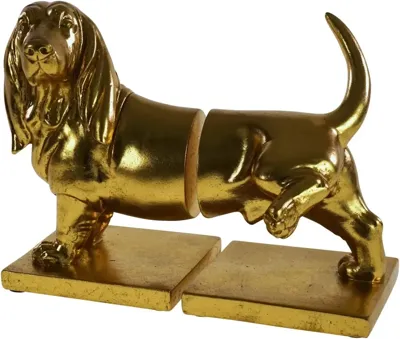 Werner Voss ornament polyresin, steen teckel 27.5x14x20cm goud