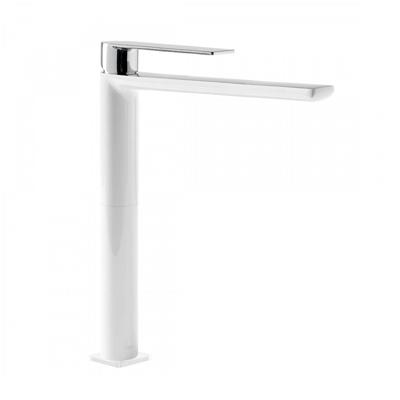 Wastafelmengkraan Tres Loft Colors 1-hendel Uitloop Recht 28.2 cm Rond Wit Chroom Tres