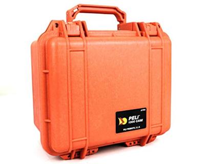 Peli 1300 Stootbestendige Koffer Voor Het Vervoeren Van Kostbare Meetinstrumenten En Elektronica, Ip67 Waterdicht, Capaciteit: 6L, Gemaakt In De Vs, Met Aanpasbaar Plukschuim, Kleur: Oranje