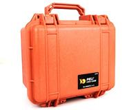 Peli 1300 Stootbestendige Koffer Voor Het Vervoeren Van Kostbare Meetinstrumenten En Elektronica, Ip67 Waterdicht, Capaciteit: 6L, Gemaakt In De Vs, Met Aanpasbaar Plukschuim, Kleur: Oranje - thumbnail