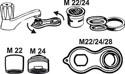 Cornat Set Eco Perlators M22+M24+Sleutel - T307101