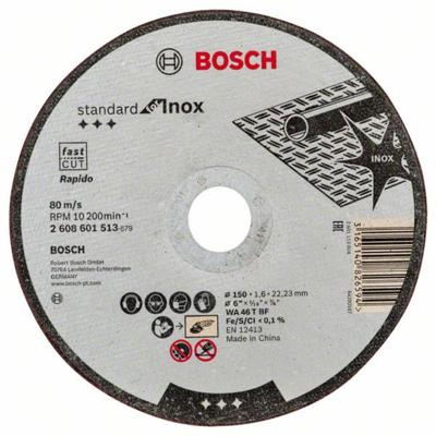 Bosch Accessories 2608601513 2608601513 Doorslijpschijf recht 150 mm 1 stuk(s) Inox Bosch Accessories 2608601513 2608601513 Doorslijpschijf recht 150 mm 1 stuk(s) Inox
