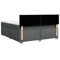 Boxspring met matras stof donkergrijs 180x200 cm - thumbnail