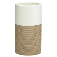 Tandenborstelbeker Sealskin Doppio 6,7 x 12,8 cm Porselein Zand - thumbnail