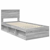 Bedframe Grijs Sonoma 90 x 200 cm Massief grenenhout - thumbnail