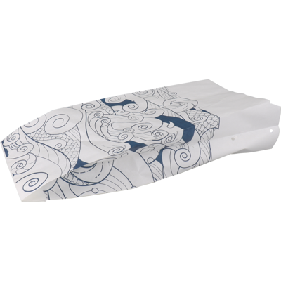 Depa Zak | Viszak | Ersatzpapier | 1 pond | 14/ 4x32cm | Waves | wit/blauw | 10 kg