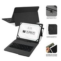 SUBBLIM KeyTab Pro USB-beschermhoes met toetsenbord, tablet, 10,1 inch, micro-USB-adapter, type C-klep - thumbnail