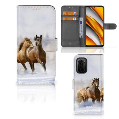 Poco F3 | Xiaomi Mi 11i | Telefoonhoesje | Met pasjeshouder | Paarden