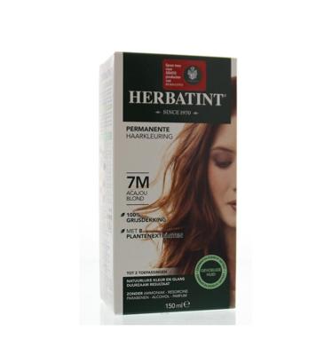 Herbatint Permanente Haarkleuring 7M Blond Acajou Gevoelige Hoofdhuid 150ml
