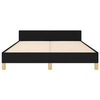 Bedframe zonder matras stof zwart 140x200 cm - thumbnail