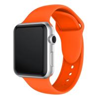 Dubbele klinknagels siliconen horloge Band voor Apple Watch serie 3 & 2 & 1 42mm (oranje) - thumbnail