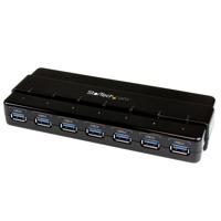 StarTech.com 7-poorts USB 3.0 SuperSpeed Hub - USB 3 Hub Voeding/Stroomaansluiting en Kabel - Zwart - thumbnail