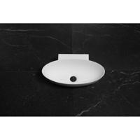 Fontein Ovaal Luca Sanitair 40x22x12 cm Solid Surface Mat Wit Luca Sanitair - thumbnail