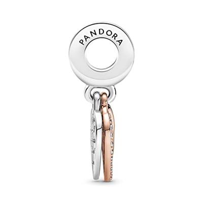 Pandora 781062C01 Bedel Entwined Hearts zilver-zirconia rosekleurig-wit