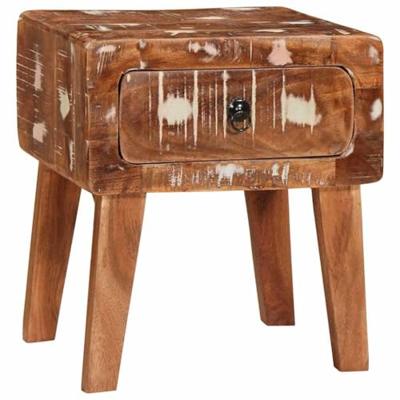 Bijzettafel Bruin 40 x 32 x 46 cm Massief Gerecycled Hout