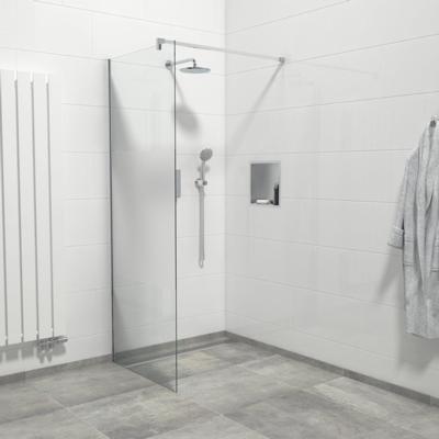 Van Marcke Inloopdouche - 80x200cm - veiligheidsglas - band mat glas - anti kalk - chroom 20005669