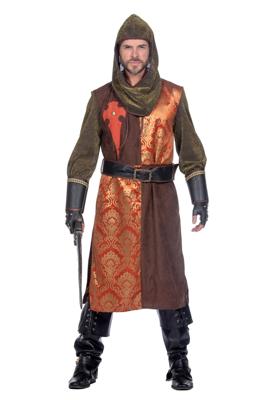 Kasteelheer Kostuum Heren Bruin/Oranje Premium