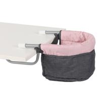 Poppen Tafelstoeltje - Melange Antraciet Roze - thumbnail