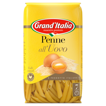 Grand'Italia Pasta Penne all'Uovo 500 g bij Jumbo Grand'Italia Pasta Penne all'Uovo 500 g bij Jumbo