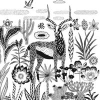 Cyanotype nachtelijke savanne - DJECO meerkleurig - thumbnail