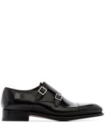 Santoni double strap monk shoes - Black - thumbnail