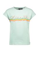 Like Flo Meisjes t-shirt met streep 'Like Flo' - Mint - thumbnail