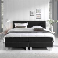 Dreamhouse - Falco Comfort Boxspring - Lederlook Zwart - 80 x 210 / zonder montage - thumbnail
