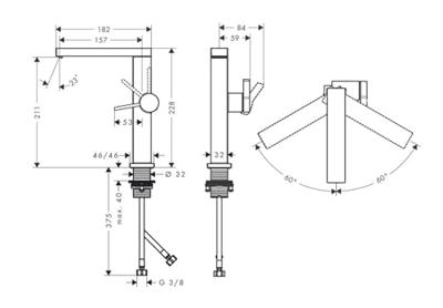 Hansgrohe Tecturis E 210 Fine CoolStart ééngreeps wastafelmengkraan met PushOpen, mat zwart Hansgrohe Tecturis E 210 Fine CoolStart ééngreeps wastafelmengkraan met PushOpen, mat zwart