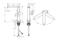 Hansgrohe Tecturis E 210 Fine CoolStart ééngreeps wastafelmengkraan met PushOpen, mat zwart - thumbnail