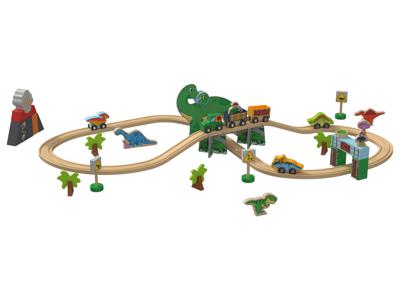 lupilu Houten treinset (Dinosaurus)