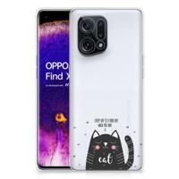 OPPO Find X5 Telefoonhoesje met Naam Cat Good Day - thumbnail