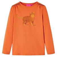 VidaXL Kindershirt met lange mouwen 104 oranjebruin - thumbnail