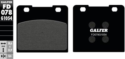 GALFER remblokken "fd078" brake pad fd078 g1054 organic