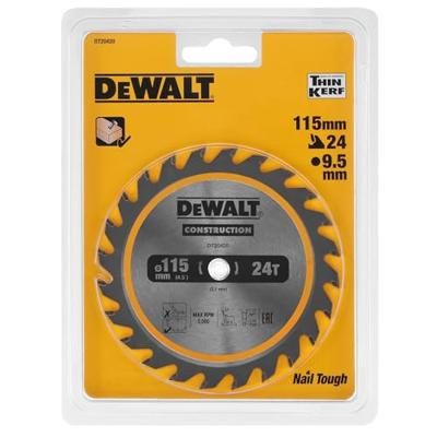 DeWALT Cirkelzaagblad voor Hout | Construction | Ø 115mm Asgat 9,5mm 24T - DT20420-QZ