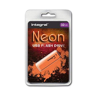 Integral Neon USB 2.0 stick, 32 GB, oranje