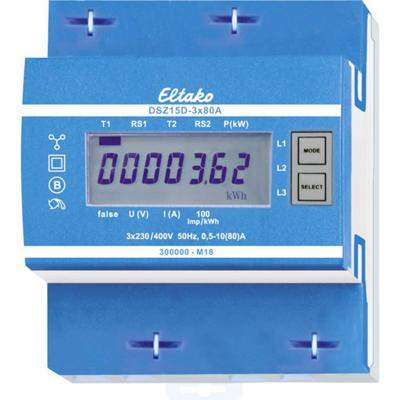 Eltako DSZ15D-3x80A MID 28380015 kWh-meter 3-fasen Digitaal 80 A Conform MID: Ja 1 stuk(s)