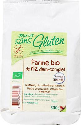Rijstmeel halfvolkoren glutenvrij bio
