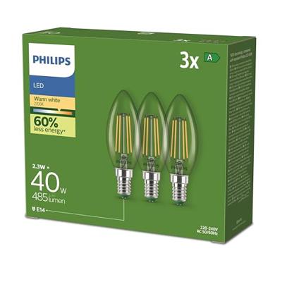 Philips 8720169325074 LED-lamp Energielabel A (A - G) E14 2.3 W = 40 W Warmwit 3 stuk(s) Philips 8720169325074 LED-lamp Energielabel A (A - G) E14 2.3 W = 40 W Warmwit 3 stuk(s)
