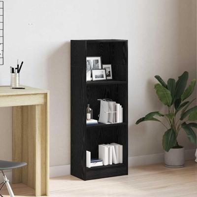 Boekenkast Zwart Eiken 40x24x109 cm Engineered Wood