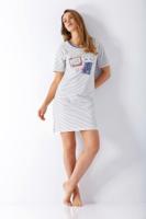 Hajo nachthemd blauwe strepen - thumbnail