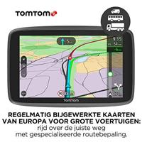 TomTom truck navigatie GO Professional 6200, 6 inch, Maps Europa en Traffic via ingebouwde SIM, specifieke services voor vrachtwagen, bus, bestelbus en andere grote voertuigen - thumbnail